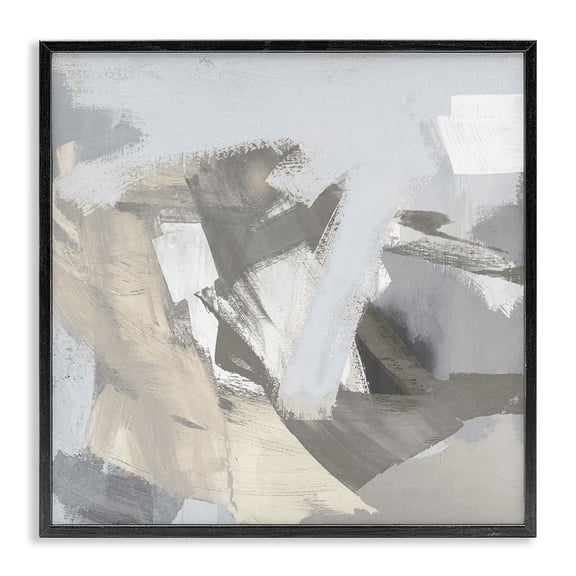 Stupell Industries Transitional Grey Subtle Black Framed Giclee Art, 12 x 12, by Rachel Springer