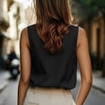 thumbnail image 4 of GUACER Womens Halter V-Neck Tank Tops Casual Sleeveless Blouses for Summer Work & Weekend, 4 of 7