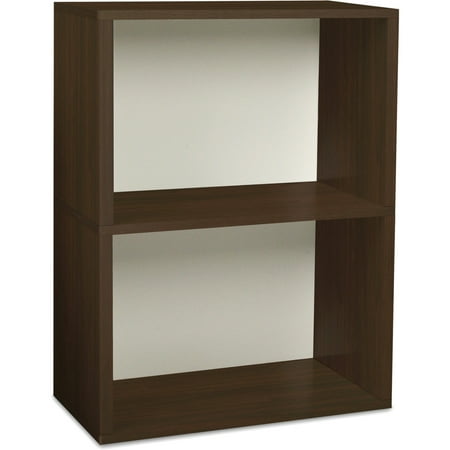 Way Basics Double Rectangle Wide Bookcase, Espresso