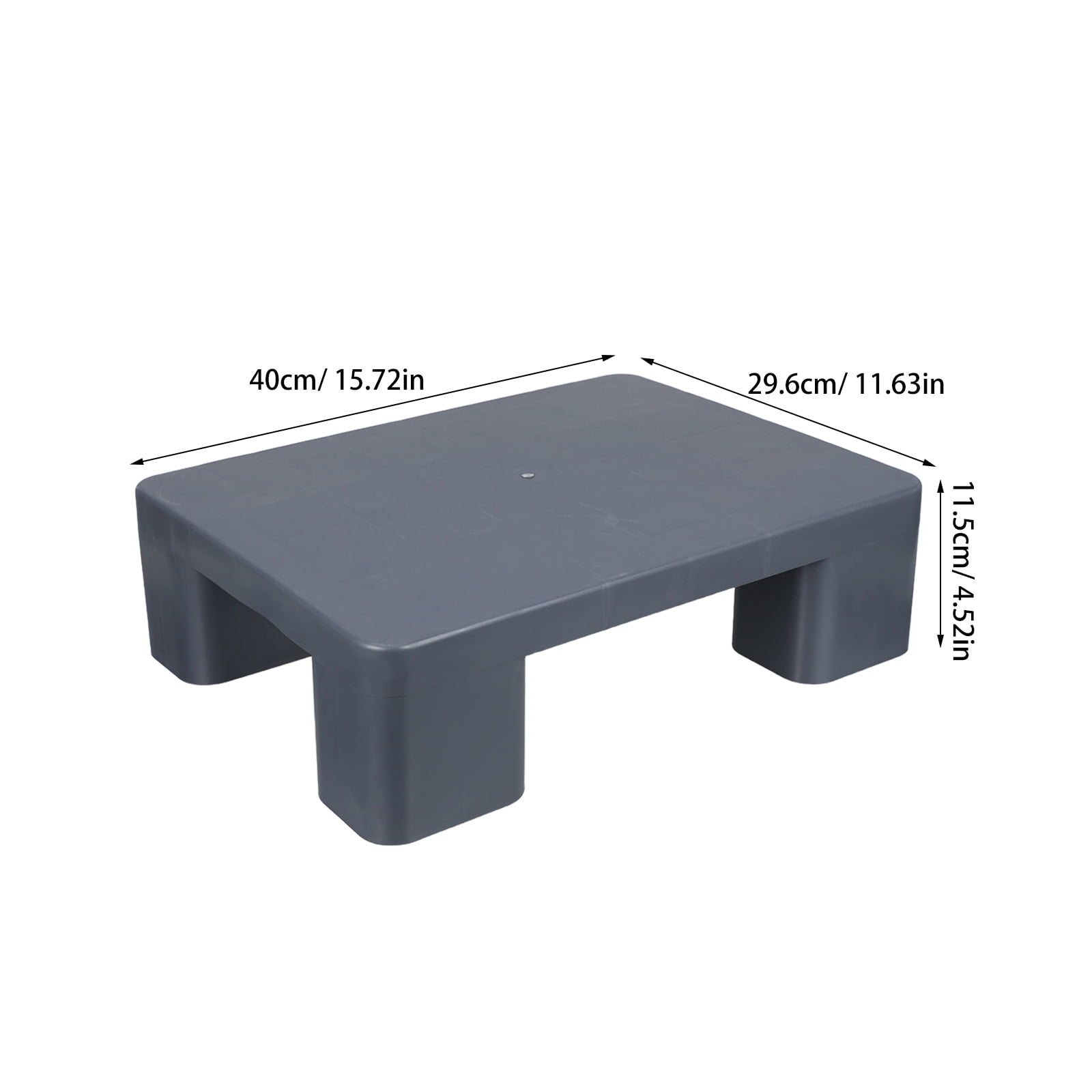 WRISTBIQUE Grey Plastic Pallet with Breathable Grid Design for Indoor and Outdoor Storage and Organization