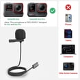 thumbnail image 2 of Micrófono Cubilux MLC-19 compatible con Insta360 Ace y Ace Pro, micrófono de solapa Lavalier con clip para cámara de acción Ace/Ace Pro, 5 pies, 2 of 6