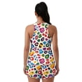 thumbnail image 2 of Xoenoiee Colorful Leopard Print Womens 2026 Plus Size Tankini Swimsuits Rash Guard Athletic Two Piece Swimwear Bathing Suits with Pockets for Women, L, 2 of 7