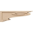 thumbnail image 3 of 6"W x 36"D x 12"H Thin Scroll Rough Cedar Woodgrain TimberThane Corbel, Primed Tan, 3 of 6