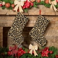 thumbnail image 6 of Picia Leopard Print Pattern Christmas Stockings, 18 Inches Knit Christmas Stockings, Stockings Christmas Cable Knitted Xmas Hanging Stockings, 6 of 8