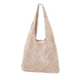 thumbnail image 1 of Woven Shopping Bags Simple Large Capacity Aesthetic Knit Shoulder Handbag B, 1 of 2