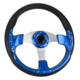thumbnail image 1 of Universal Racing Steering Wheel Upgrade 14in Racing Style PU Aluminum Steering Wheel for Standard 6 Hole Hub Adapter Vehicles, 1 of 7