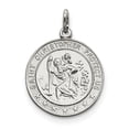 thumbnail image 1 of Beautiful Sterling Silver Rhodium-plated Saint Christopher Medal, 1 of 2