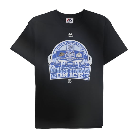 Majestic Mens 2014 NHL Stadium Series Camiseta gráfica, Negro, Mediano