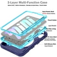 thumbnail image 2 of Hard Back Cover Case for Apple 8.3-inch iPad Mini 6th Generation (2021) Model A2567/A2168/A2569 - Portable Shockproof Rugged Cover Case with Rotating View Kickstand & Shoulder/Hand Strap, Navyblue, 2 of 8