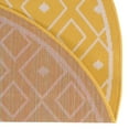 thumbnail image 5 of Unique Loom Outdoor Trellis Collection Area Rug - Kafes (5' 3" x 8' Oval Yellow/Ivory), 5 of 9