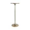thumbnail image 6 of Elegant End Table, Side Table, or Small Night Stand for Room Decor - Slim Metal Drink Table with Marble Top and Trumpet Base for Bedroom or Living Room - Ideal for Small Spaces - 27" Tan & Gold, 6 of 11