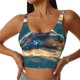 thumbnail image 1 of Fotbe Sunshine Underwater Sand Turtle Sujetador Deportivo Largo sin Aros para Mujer con Almohadillas y Soporte Medio, Transpirable y Absorbente, Camiseta Tipo Chaleco o Tank Top-Large, 1 of 8
