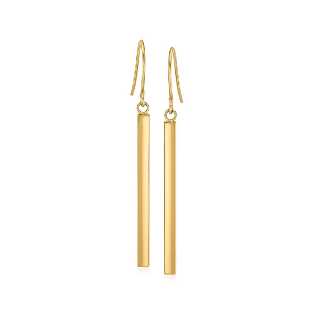 RossSimons RossSimons 14kt Yellow Gold Linear Drop Earrings