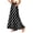 Black, variant on Women's Polka Dot Line Print Elegant Satin A-line Slimming Midi Skirt Black L