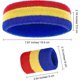 thumbnail image 3 of Willbond 3 Pieces Sweatbands Set, Includes Sports Headband and Wrist Sweatbands Striped Sweat Band for Athletic Men and Women, 3 of 4