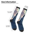 thumbnail image 2 of Rateoe Cloud Wolf Pattern Women’s Knee High Crew Socks,Trouser Socks Comfortable, Breathable, Moisture-Wicking and Soft, 2 of 6