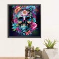 thumbnail image 4 of Pintura de diamante 5D DIY Kit de taladro en forma especial parcial Calavera Decoración para el hogar (XD059), 4 of 9
