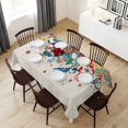 thumbnail image 6 of Boho Flowers Table Cloth Waterproof Tablecloths, Abstract Ethnic Vintage Bohemian Floral Tablecloth Dining Table Cover for Kitchen Party Tabletop Outdoor, Rectangle Tablecloth 54x108 Inch, 6 of 9