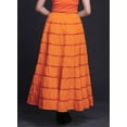 thumbnail image 6 of Phagun Women's Indian Clothing Orange Long Casual Skirt Maxi&nbsp;Summer Wear-14, 6 of 6