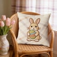 thumbnail image 4 of Easter Pillowcase Set 18 in x 18 in Sofa Cushion Cover with Concealed Zipper and Holiday Rabbit Egg Print, 4 of 6