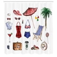 thumbnail image 3 of Ambesonne Feminine Shower Curtain, Female Summer Fashion, 69"Wx84"L, Multicolor, 3 of 5