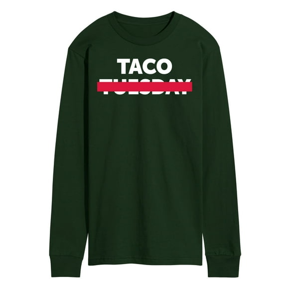 Instant Message - Taco Tuesday Crossed Out - Men's Long Sleeve T-Shirt