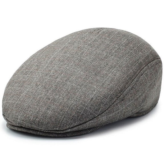 SikaFu Berets Spring Summer Hat Men Cap Vintage Plaid Dad Father Grandfather Hat Retro Plaid Ivy Flat Cap Casual Male Beret Cap