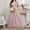 Z02#Pink, variant on Fesfesfes Plus Size Dress for Women Hollow Lace Semi Formal Evening Dress Mother of the Bride Wedding Guest Dress Oversized Elegant Solid Long Dress with Pocket