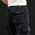 thumbnail image 6 of Clearance YLSDY Mens Cargo Pants Classic Fit Pants Cotton Mens Work Pants Casual Elastic Waist Men Pants Multi Pcckets Black 18, 6 of 9