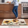 thumbnail image 5 of Sunflower Butterfly Door Mat&nbsp;Indoor Outdoor Entrance, Non Slip Small Rug for Kitchen Bathroom Entryway Rug, Vintage Farm Floral Watercolor Washable Doormat Floor Mat for Office 18x30 Inch, 5 of 8