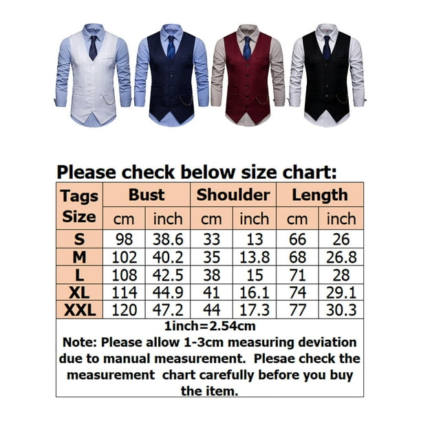 Gilet de Costume d'Affaires Masculin Classique Slim Fit Costume