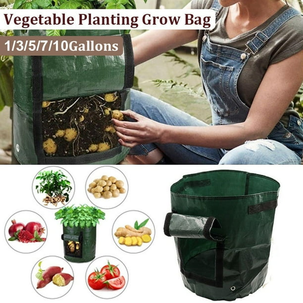 Diy Potato Grow Planter Pe Cloth Planting Container Bag Vegetable Gardening Jardineria Thicken Garden Pot Planting Grow Bag Walmart Com Walmart Com