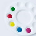 thumbnail image 7 of CoreLiving Paint Palette Tray with 10 Mixing Wells, Plastic Round Palettes for Kids and Adults, Paint Trays for Watercolor Acrylic and Art Craft Supplies, White 1 Piece, 7 of 7