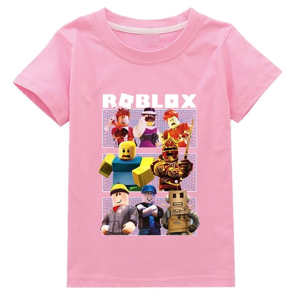 ROBLOX Camiseta de manga corta bidimensional para niños y niñas, ropa de moda periférica de juego, algodón fino, nuevo