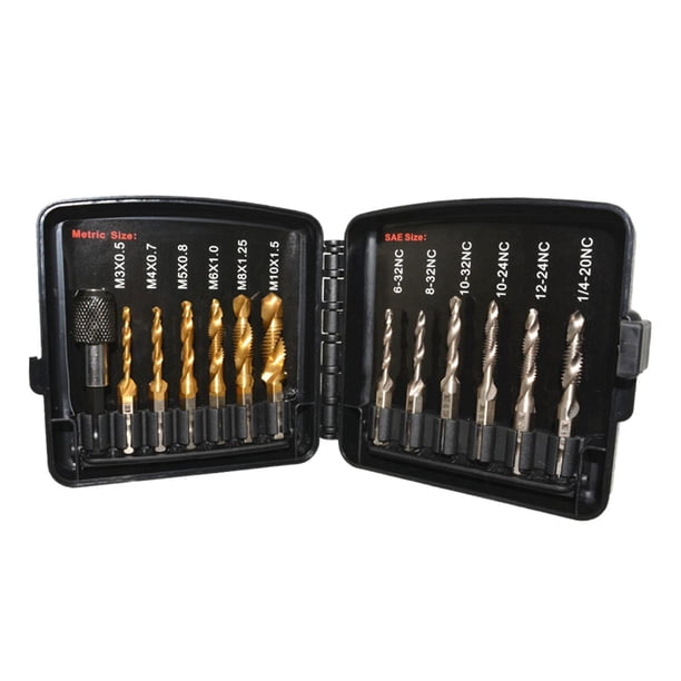 Juego de brocas de rosca mayimx 13 piezas SAE Macho de roscar combinado