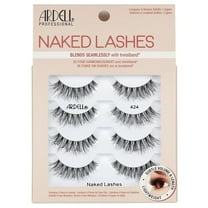 Ardell Naked Lashes 424, Natural False Eyelashes with Invisiband, 4 Pairs