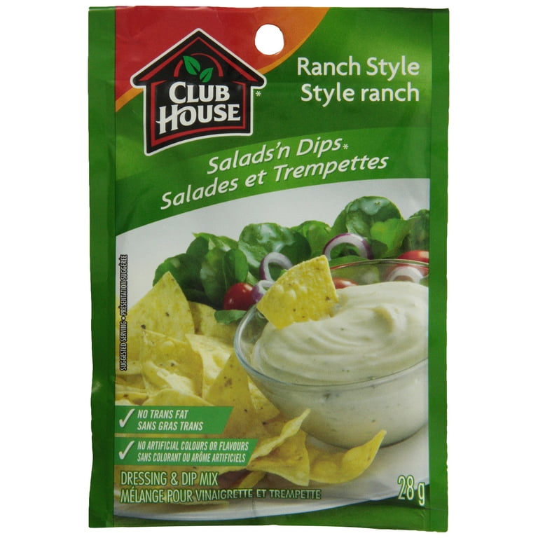 Club House Ranch Style Dressing & Dip Mix, 28g/1oz., Sachet - Walmart.com