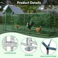 thumbnail image 3 of Large Chicken Runs Coop with Metal Wire Fence Enclosure,Walk-in Poultry Cage Chicken Hen House with Roof Shed for Outdoor Yard Backyard Family Farm Farmhouse, 3 of 7