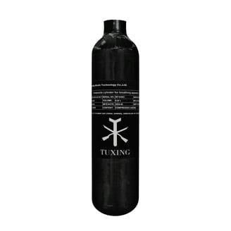 Tuxing 4500psi réservoir d'air en fibre de carbone 6.8l & station de remplissage de paintball PCP avec Valve manomètre, réservoir de plongée, réservoir de PCP avec régulateur pour jeux de PCP