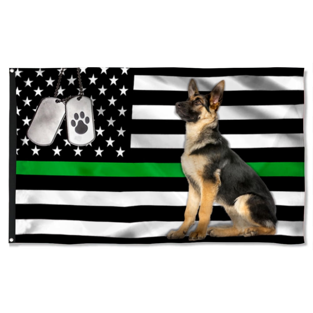 Cayyon German Shepherd Flag Military Dog German Shepherd Grommet Flag