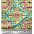 thumbnail image 1 of Soimoi Rayon Fabric Mandala Kaleidoscope Print Fabric by The Yard 56 Inch Wide, 1 of 1