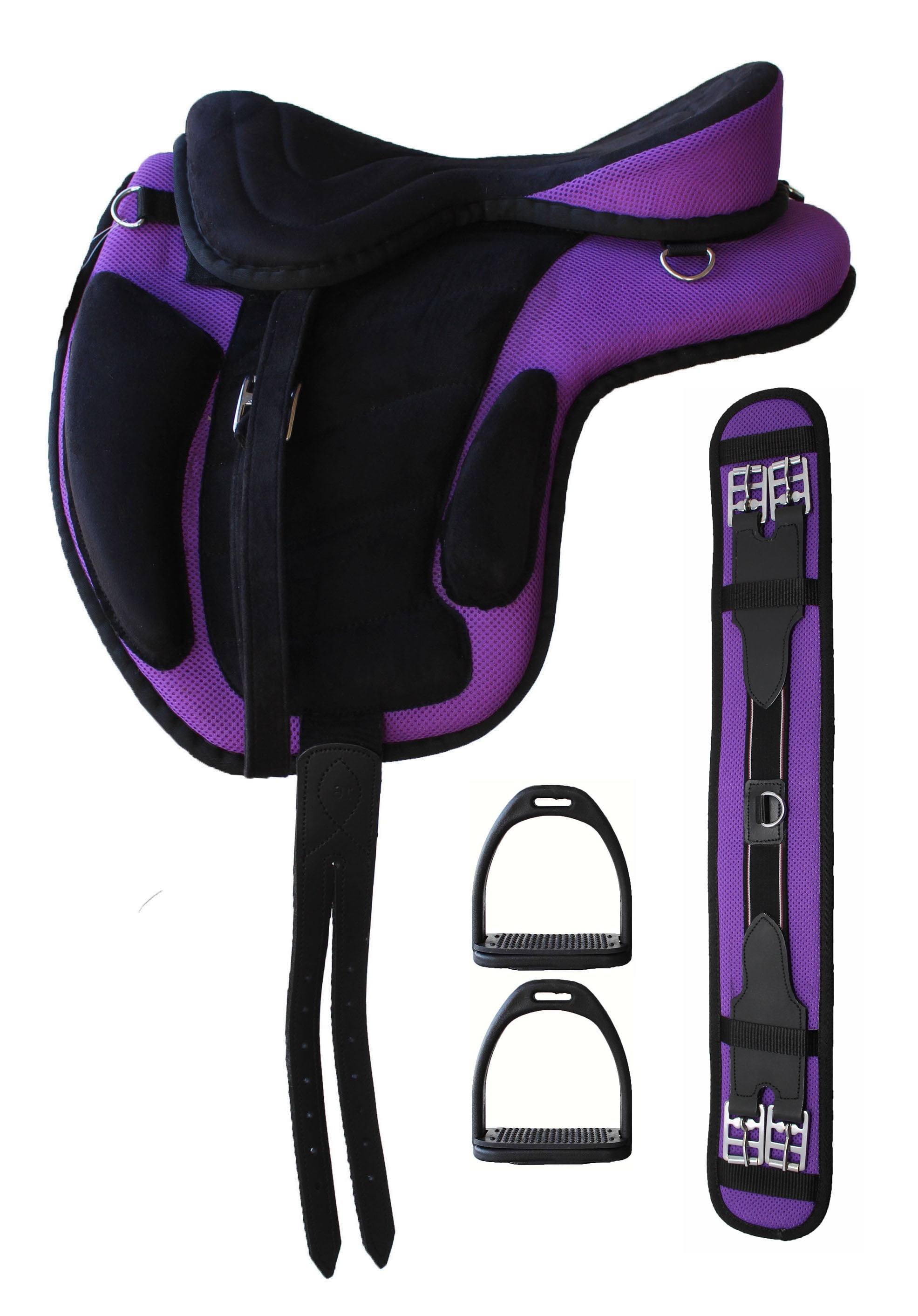 English English Endurance Synthetic Treeless Saddle Purple 804SAD01PR