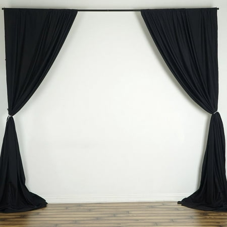 Efavormart 10FT Polyester Curtain Backdrop Drape Panel- Premium Collection For Window Wall Event Photoshoot Decoration