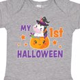 thumbnail image 4 of Inktastic My 1st Halloween with Unicorn Witch Girls Baby Bodysuit, 4 of 5