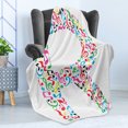 thumbnail image 4 of Letter R Soft Flannel Fleece Throw Blanket, Cool and Creative Arts Themed Typography Design Music Inspired Uppercase R Font, Cozy Plush for Indoor and Outdoor Use, 70" x 90", Multicolor, by Ambesonne, 4 of 5
