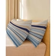 thumbnail image 5 of Blue Beige Striped Body Pillow Cover, Pillowcase Protectors with Zipper, Breathable Decorative Throw Pillow Case Cover, Boho Colorful Rainbow Abstract Stripes Pillow Shams for Couch Sofa 20x60Inch, 5 of 8
