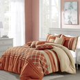 thumbnail image 1 of Sapphire Home Luxury 7-Piece King/Cal-King Comforter Set w/Shams Cushions, Modern Bright Elegant Beautiful Designs, BedCover Bed in Bag22359V, HADA, K.CK, 1 of 5