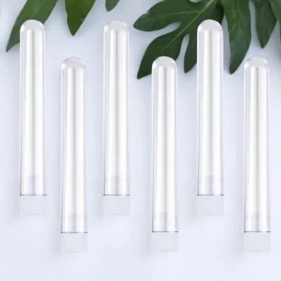 KALLORY 25pcs Mini Plastic Test Tubes with Lids for Gifting Use Transparent