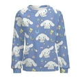 thumbnail image 4 of Cinnamoroll Women's Casual Crew Neck Sweatshirt Long Sleeve Pullover Tops, 4 of 8