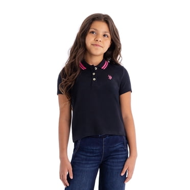 U.S. Polo Assn. Girls Short Sleeve Polo Shirt, Sizes 4-18
